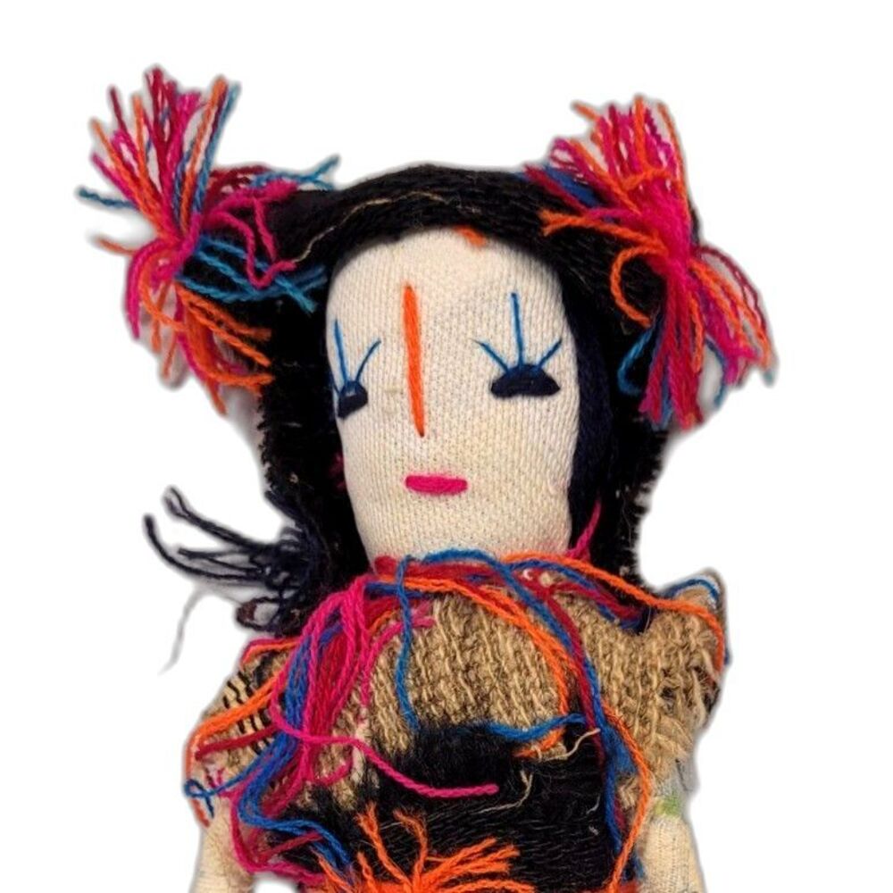 Vintage FOLK ART Mexican Cloth Rag Doll Chiapas Mexico